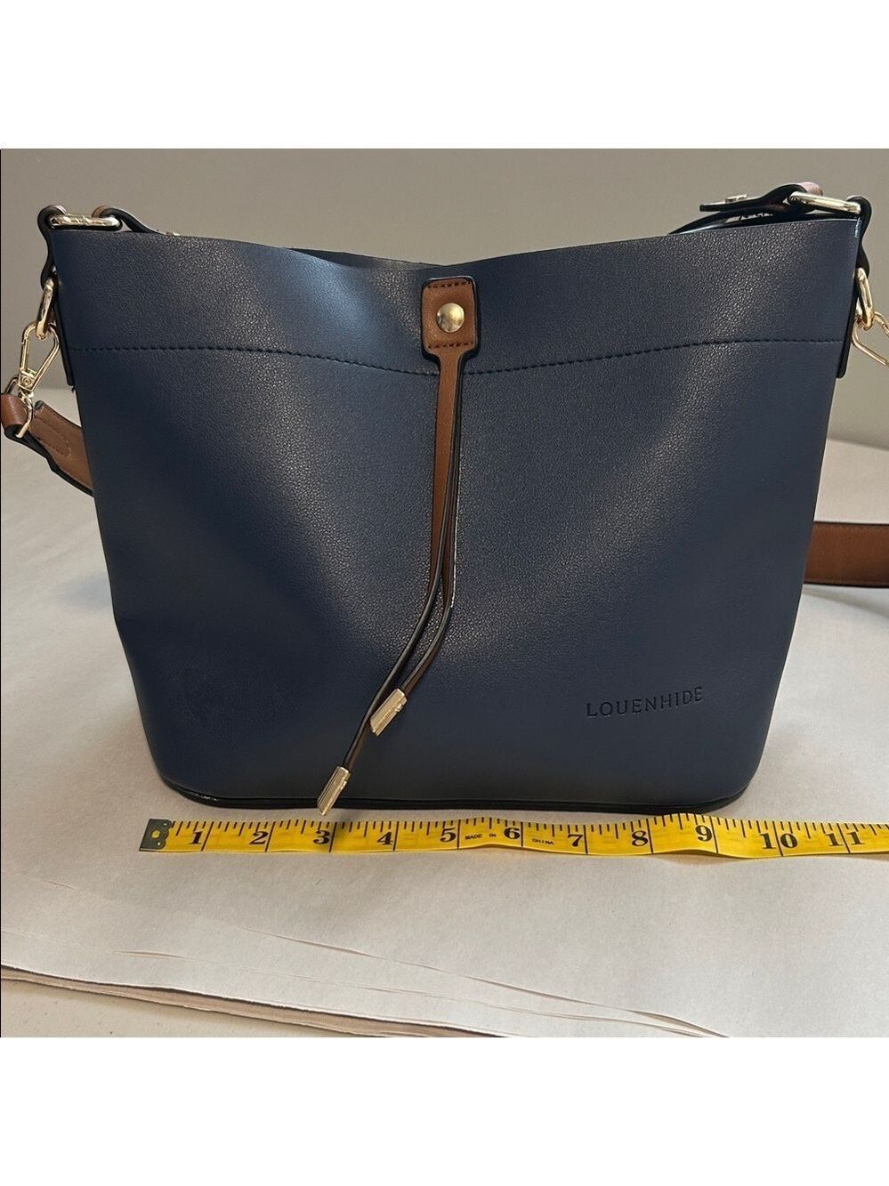 Louenhide Navy Brown Crossbody Bag - Picture 6 of 15
